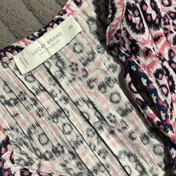 Lucky Brand | Tie Front Sleeveless Cotton Blend Top In Bright White - Picture 3 of 4